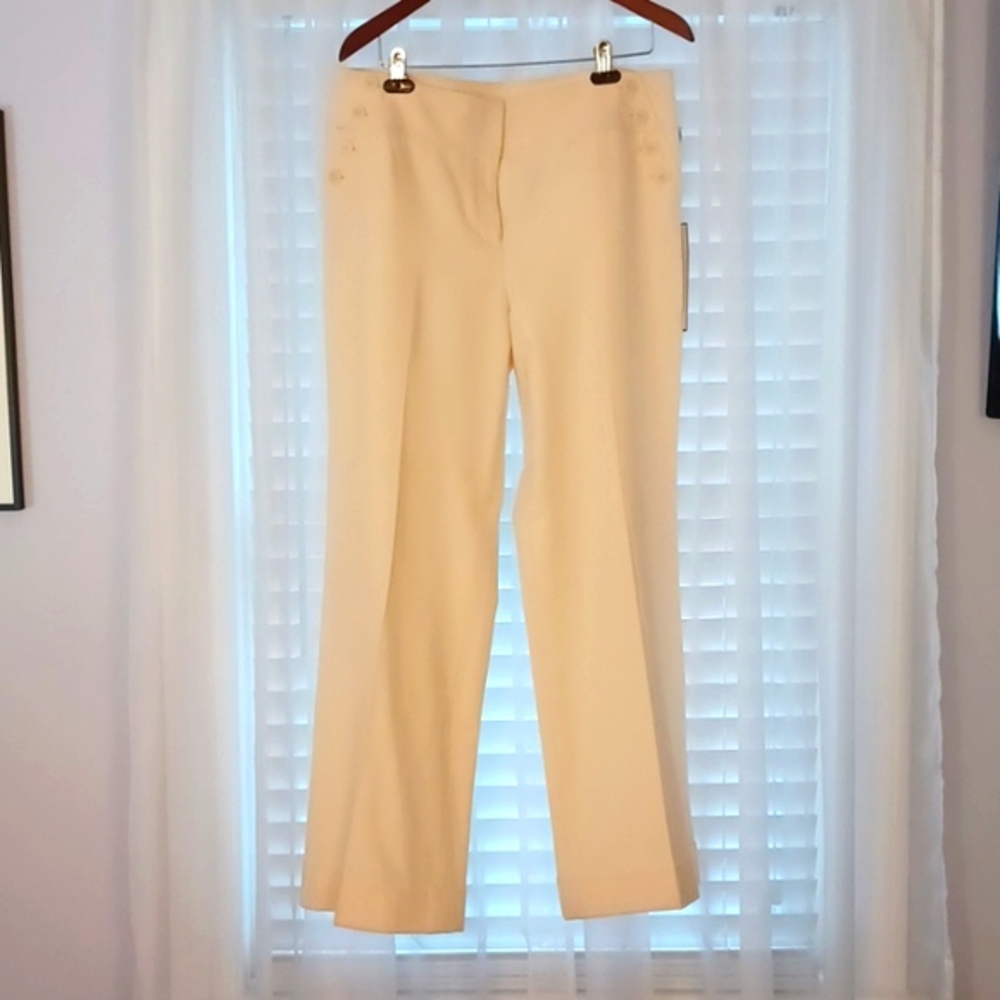 Ann Taylor "Margo" Cream Trousers Size 14